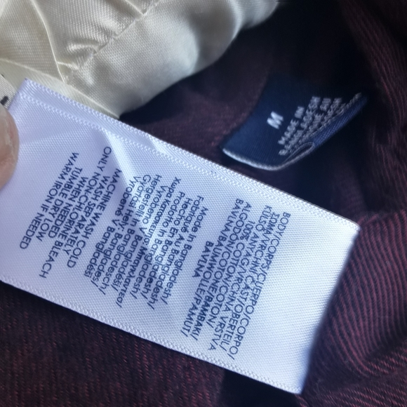 Chaps Flannel Shirt Mens Long Sleeve Solid Color M - Picture 7 of 13